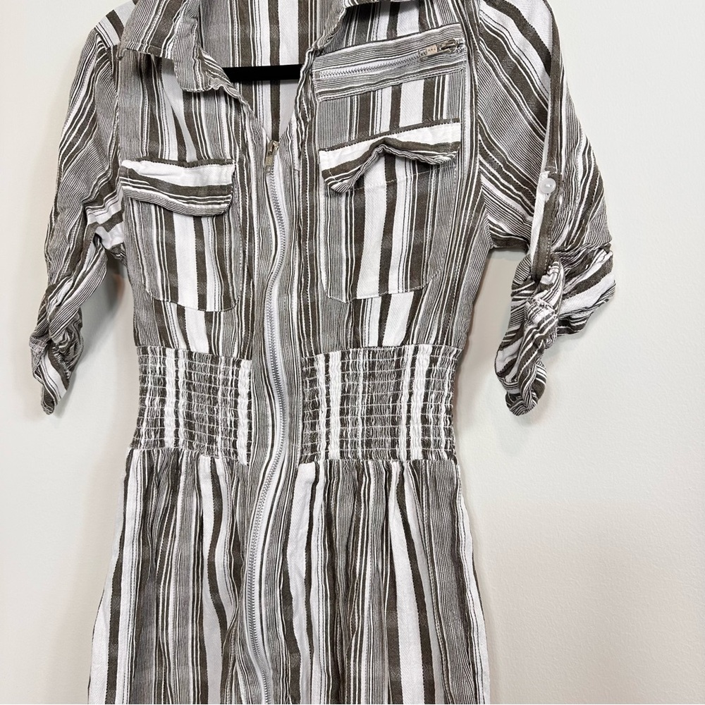 Kings road Striped Zip-Up Dress